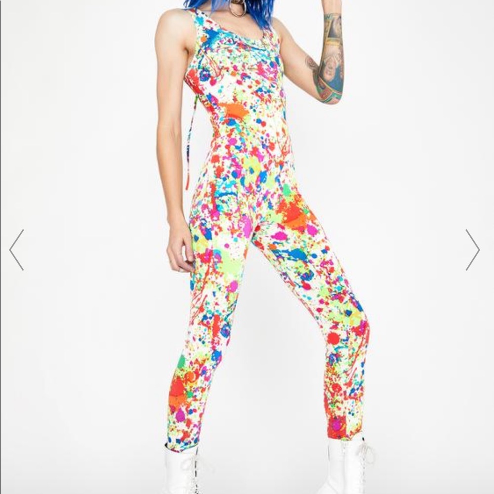 Paint Splatter Tank Catsuit